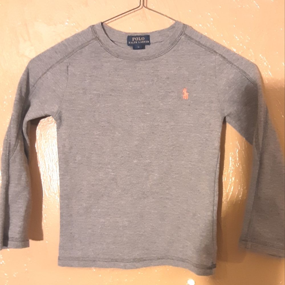 POLO RALPH LAUREN GIRLS GRAY THERMAL SIZE